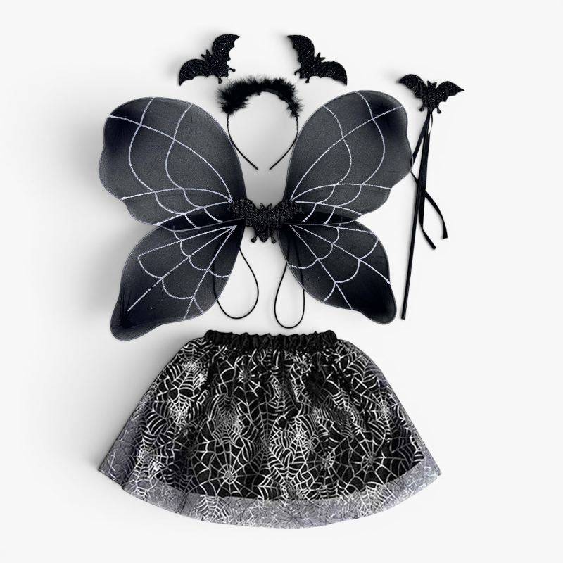 Bat Costume for Girls – Includes Wings, Hat, and Staff