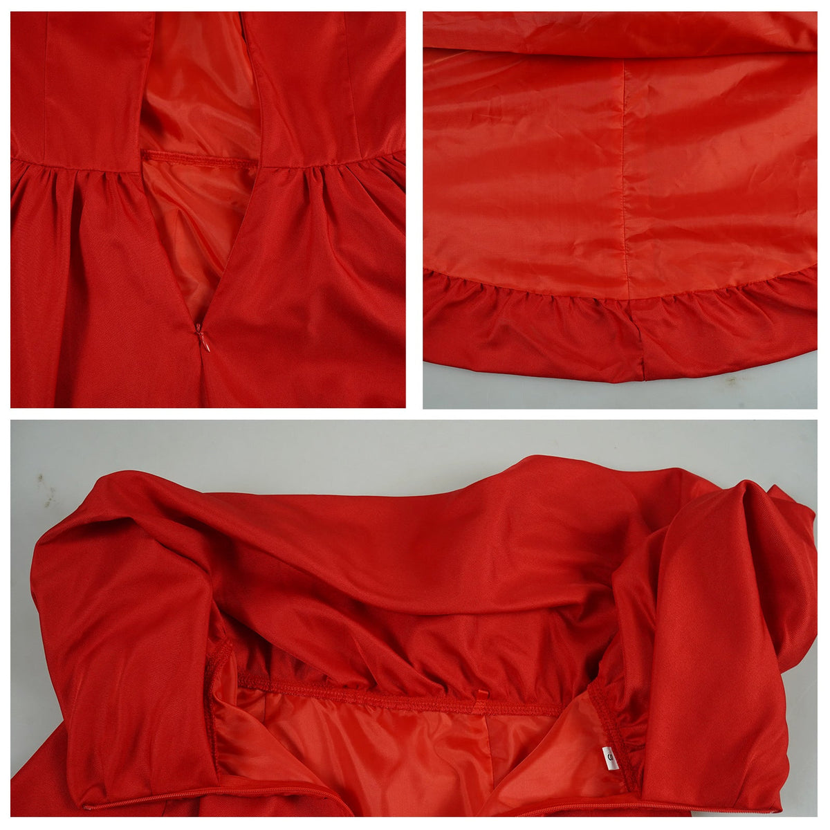 Red One-Shoulder Evening Gown