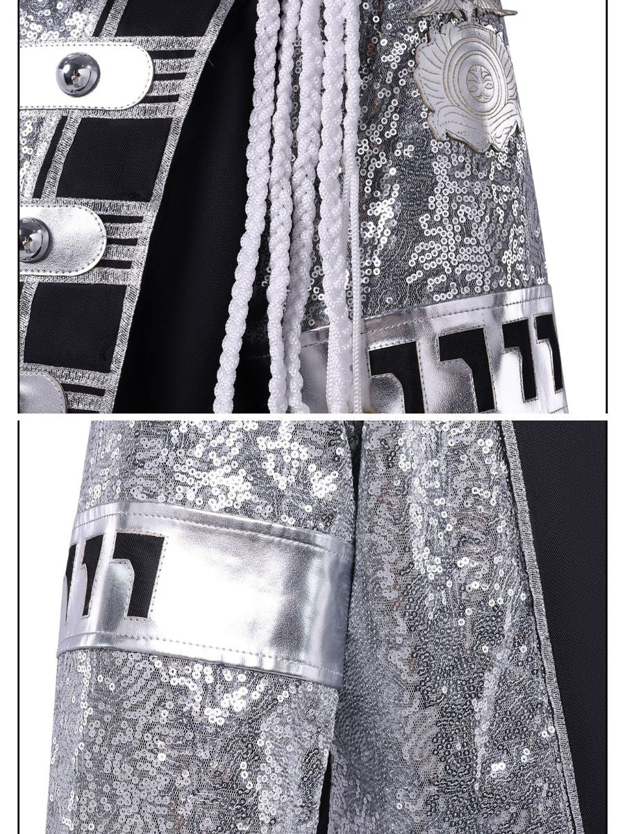 Sequin Pop Star Military Jacket