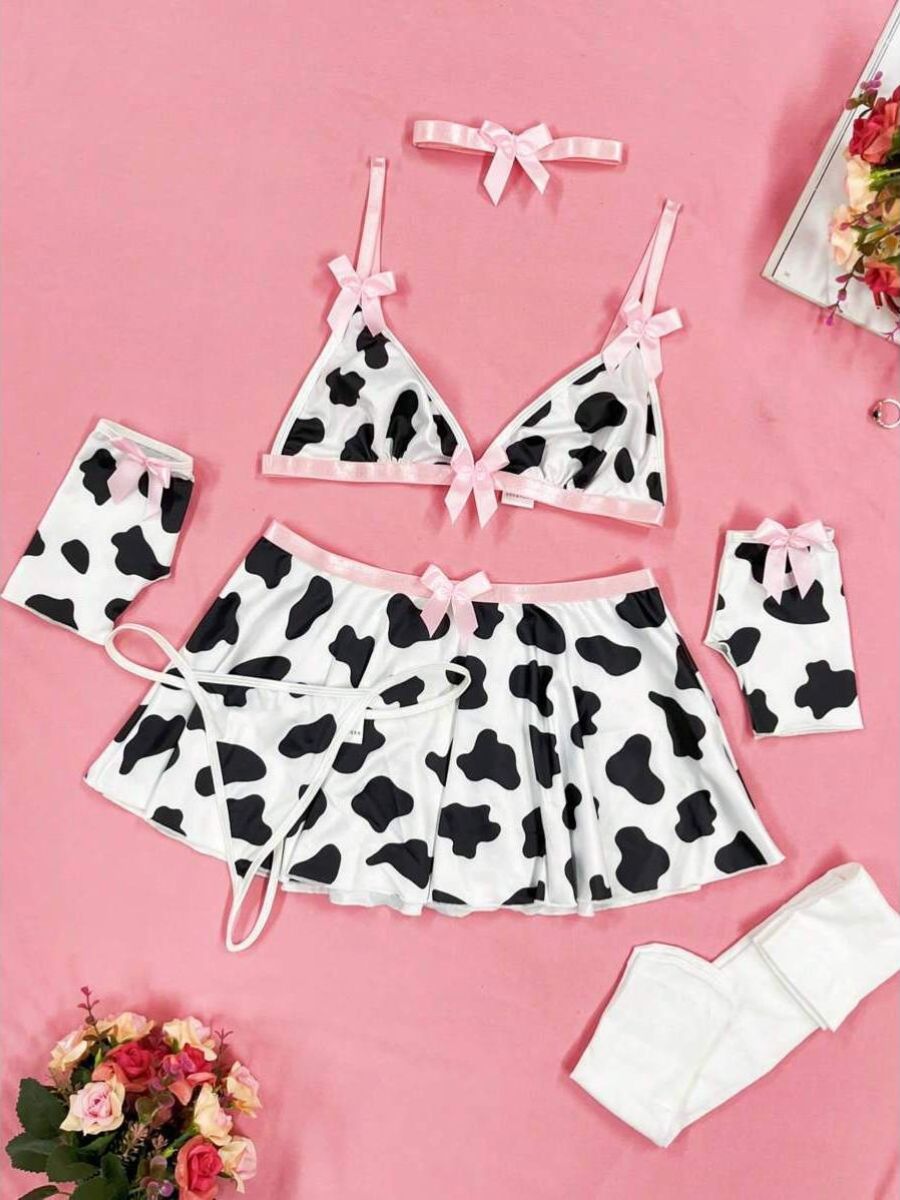 Cute Micro Bra and Skirt Set