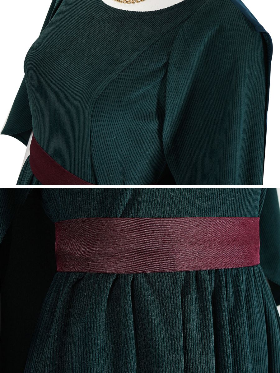 Velvet Green Renaissance Maxi Dress