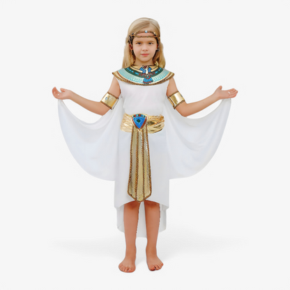 Brave Egyptian Princess Outfit for Girls – Complete Set with Dress, Headband, and Accessories