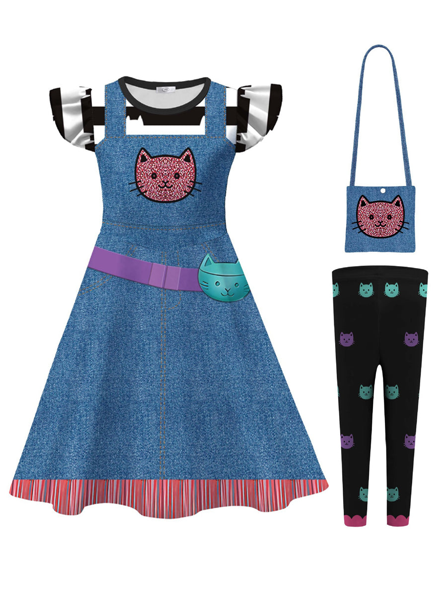 Girl's Cat Ear Dress Costume Set