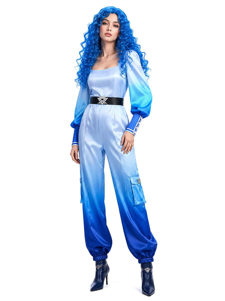 Gradient Princess Blue Jumpsuit