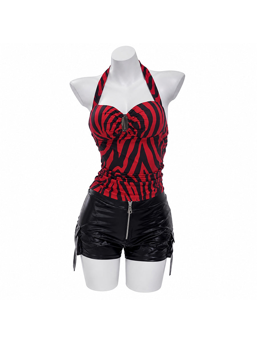 2-Piece Punk Cosplay Outfit