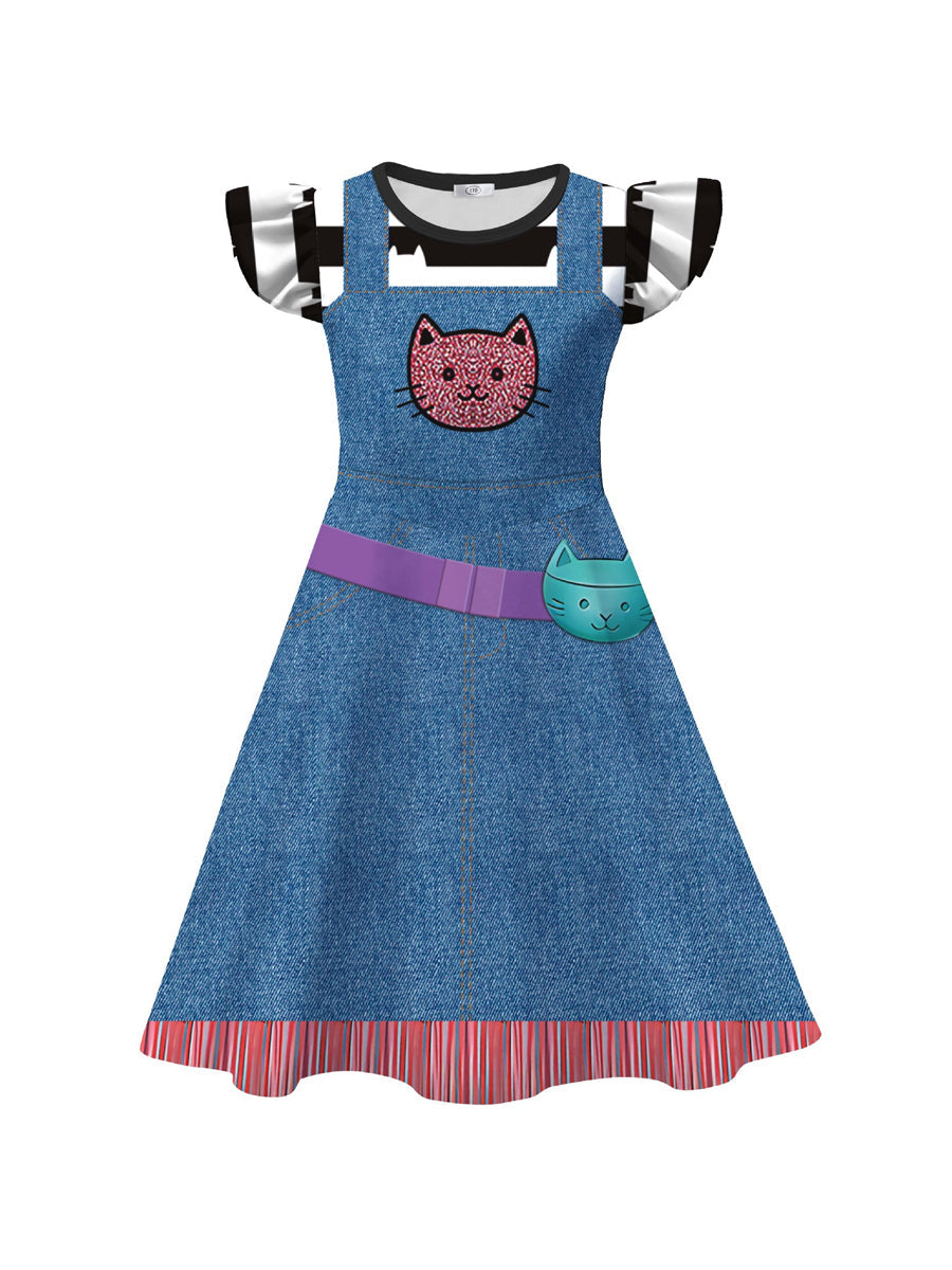 Girl's Cat Ear Dress Costume Set