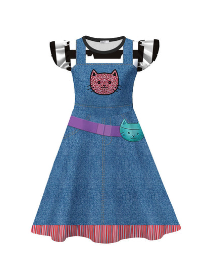 Girl's Cat Ear Dress Costume Set