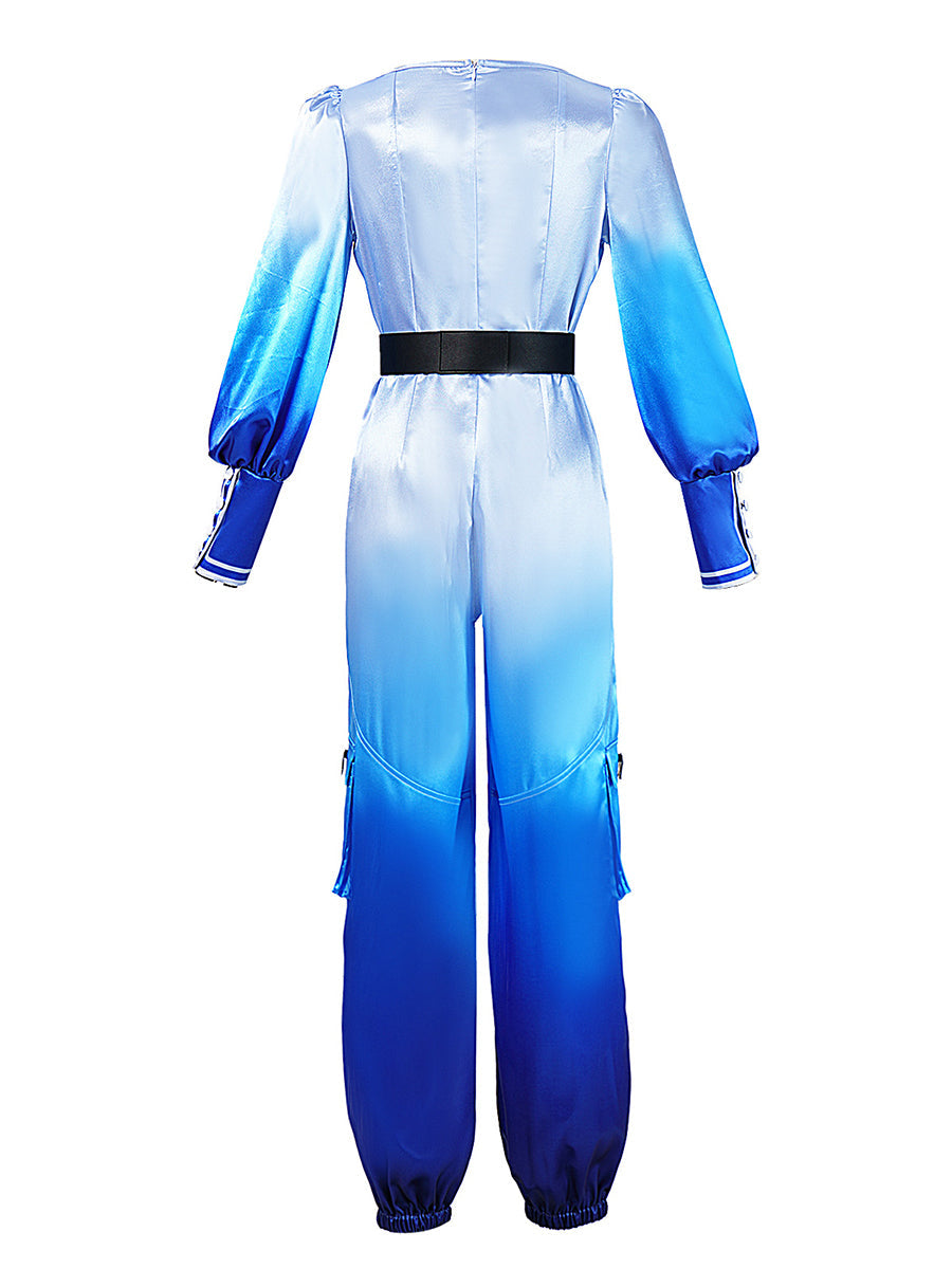 Gradient Princess Blue Jumpsuit