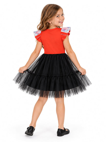Girls 3D Print Pop King Dress