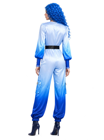 Gradient Princess Blue Jumpsuit