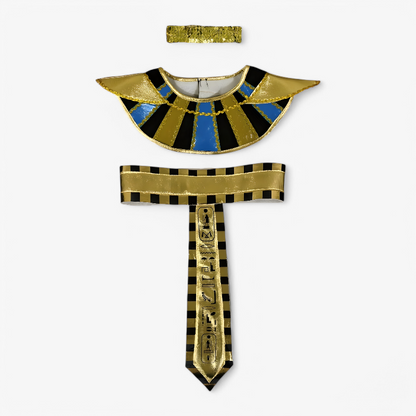 Majestic Egyptian Princess Costume – Set with Dress, Headband, and Golden Accessories