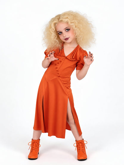 Scary Red Satin Midi Dress