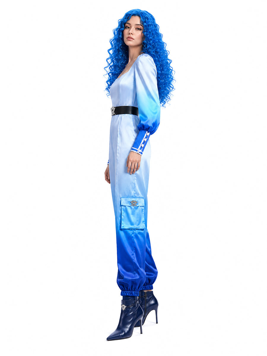 Gradient Princess Blue Jumpsuit