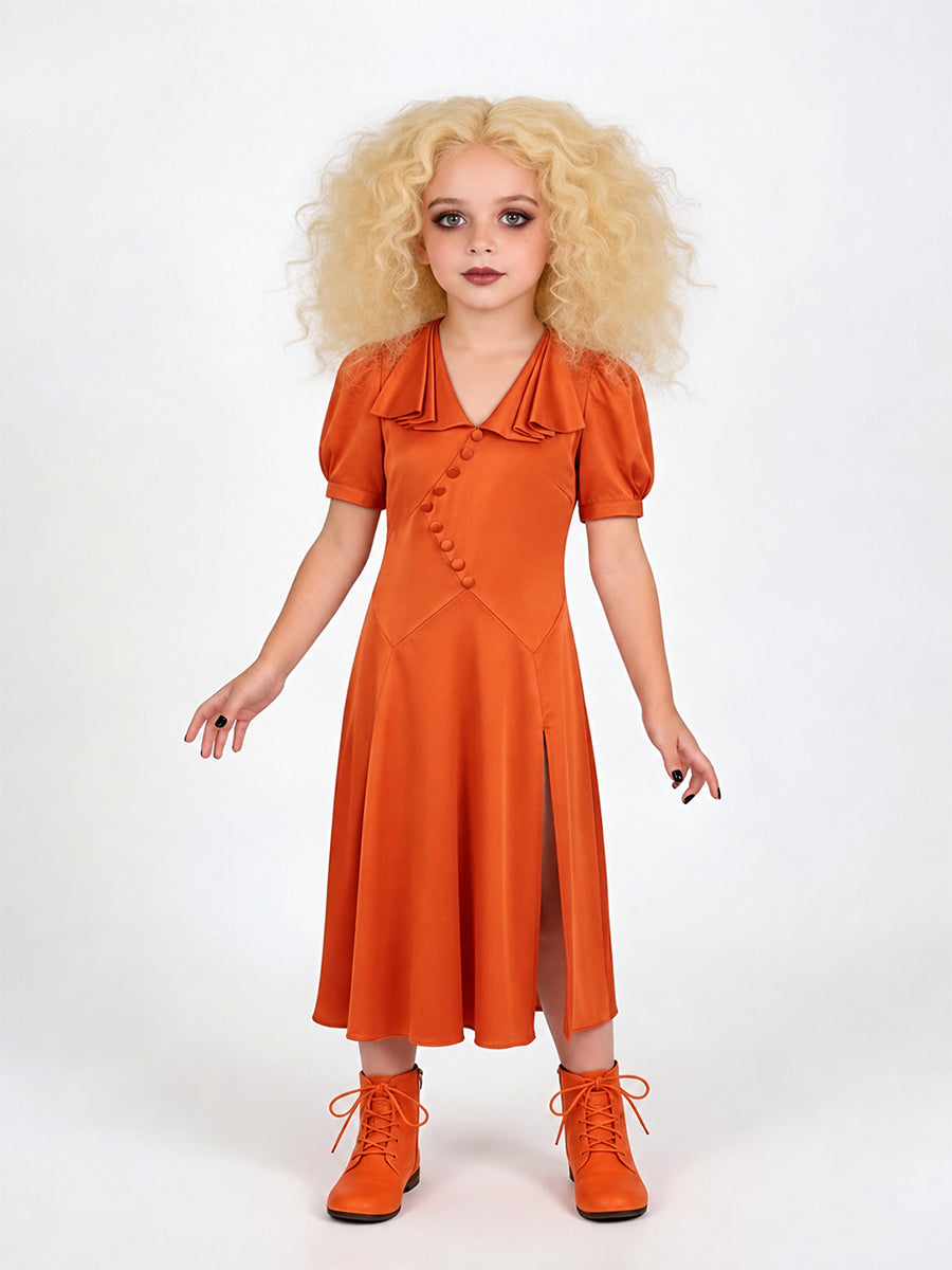 Scary Red Satin Midi Dress