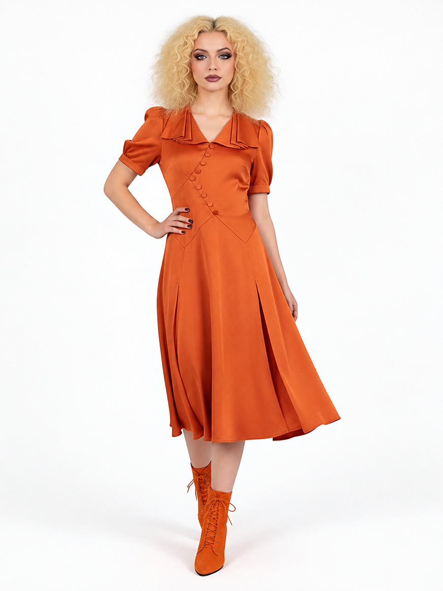 Scary Red Satin Midi Dress