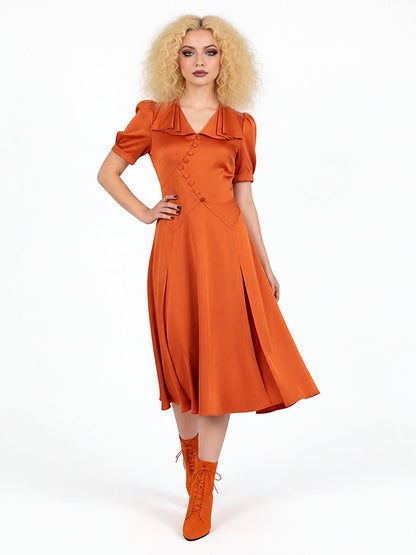 Scary Red Satin Midi Dress