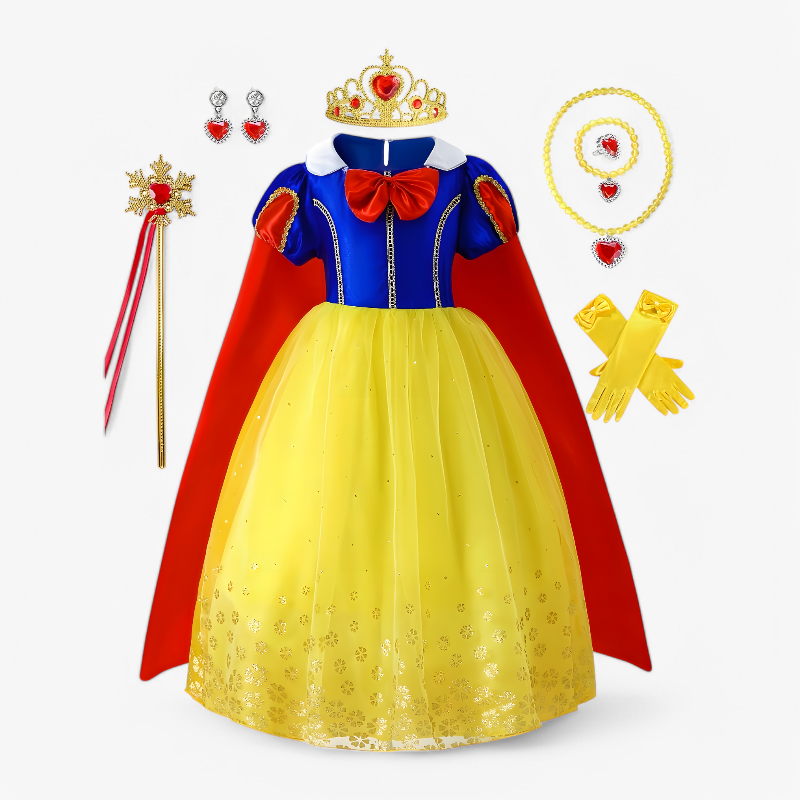 Fairytale Princess Outfit for Girls – Includes Crown and Accessories