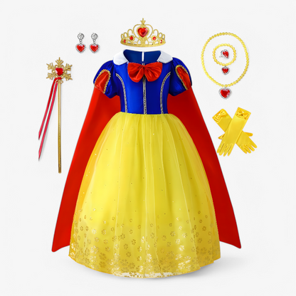 Fairytale Princess Outfit for Girls – Includes Crown and Accessories