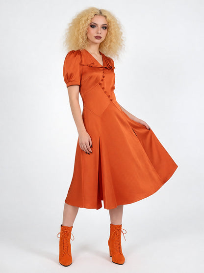 Scary Red Satin Midi Dress