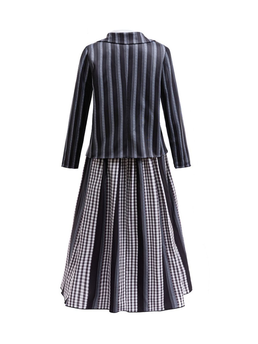 Kids Gothic Striped School Uniform