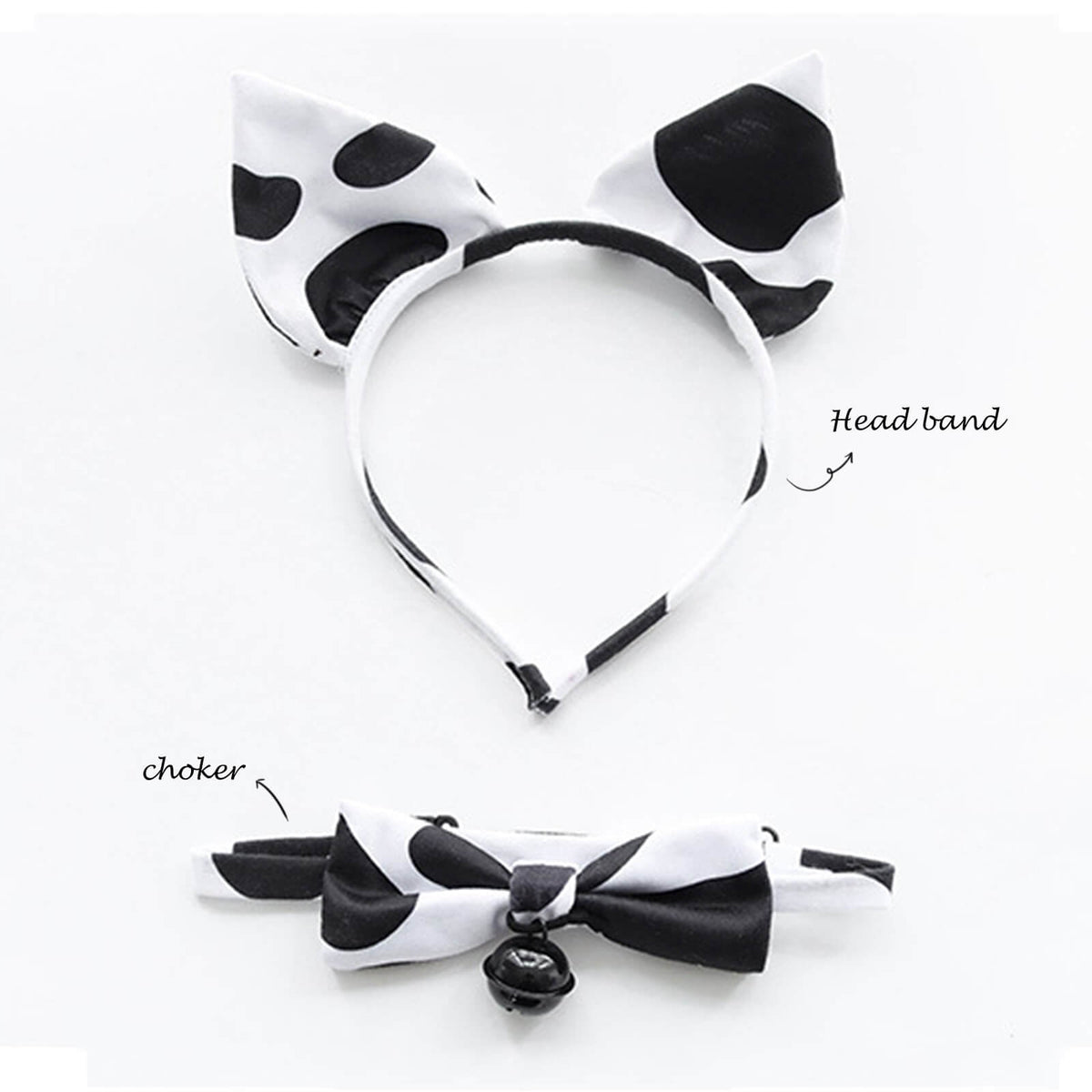 Cow Print Square Anime Lingerie Lolita Japanese Cosplay Bikini Costume Set