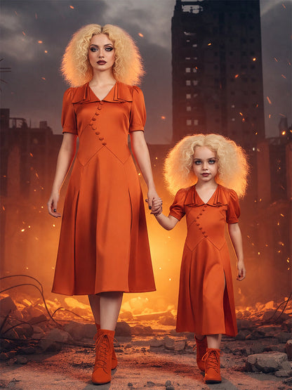 Scary Red Satin Midi Dress