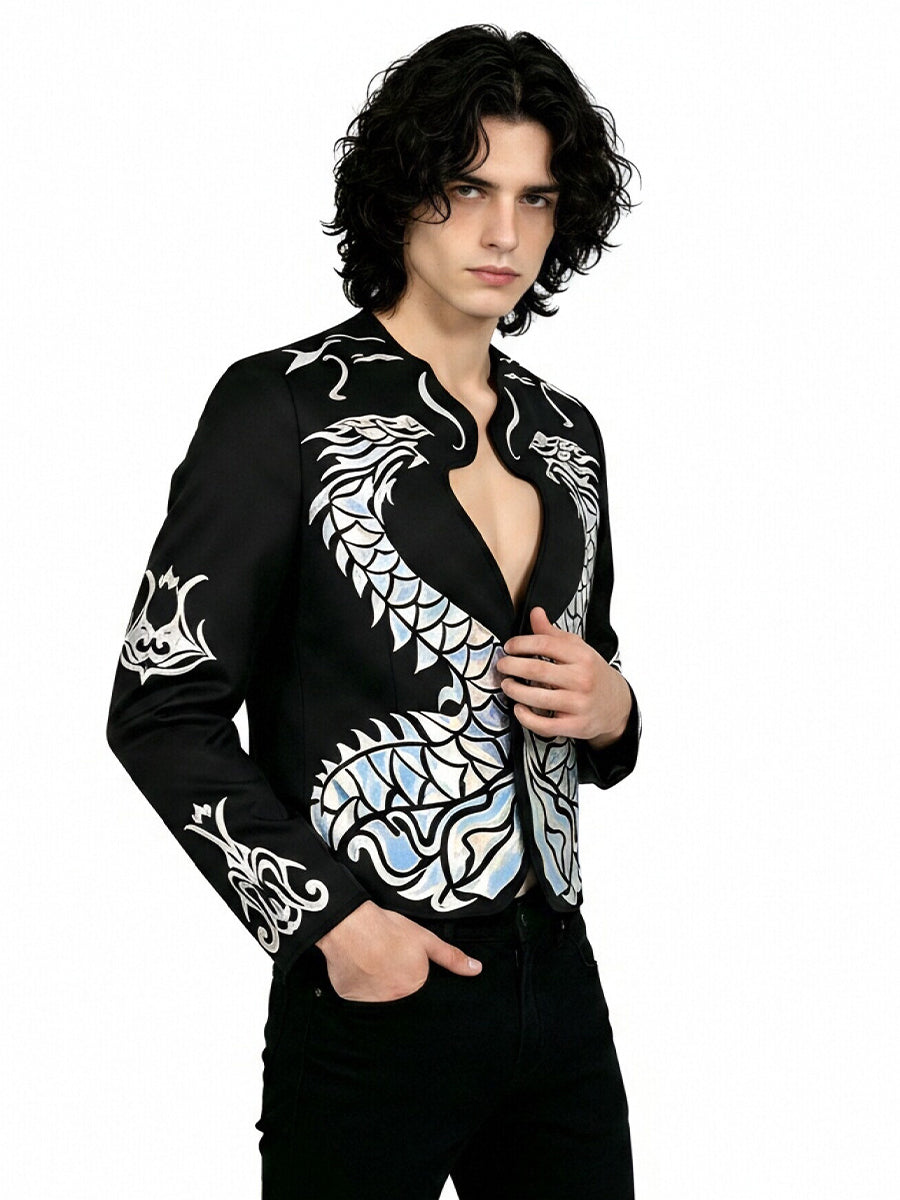 80s Pop King Holographic Dragon Blazer