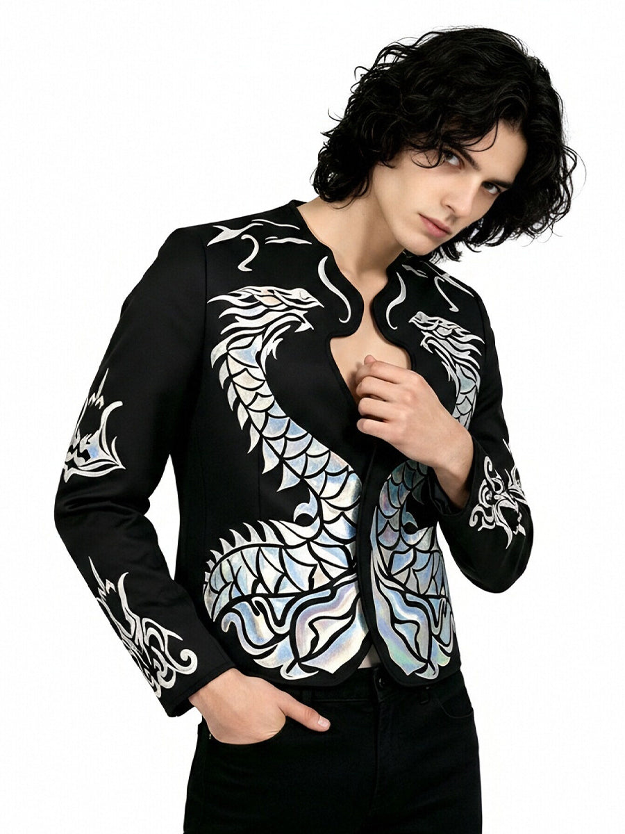 80s Pop King Holographic Dragon Blazer
