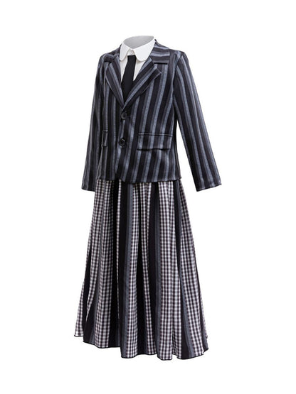 Kids Gothic Striped School Uniform