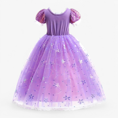 Enchanting Purple Princess Dress – Includes Crown, Jewelry, and Bag