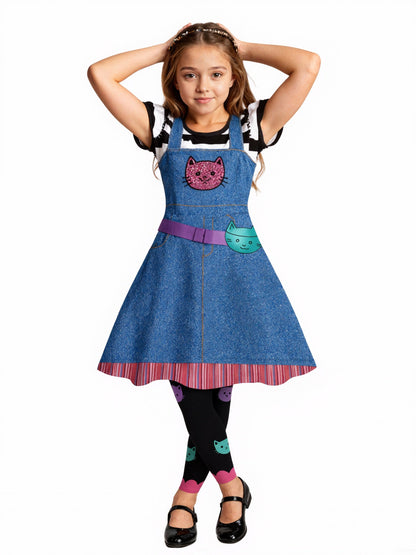 Girl's Cat Ear Dress Costume Set