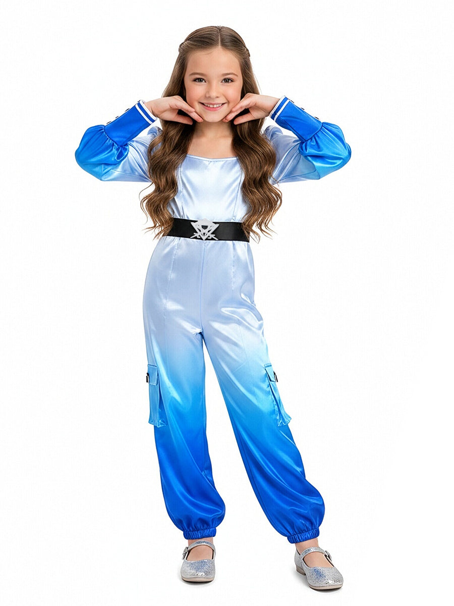 Gradient Princess Blue Jumpsuit