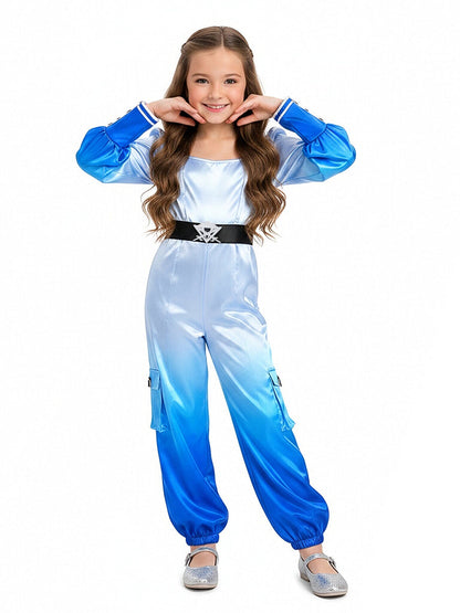 Gradient Princess Blue Jumpsuit