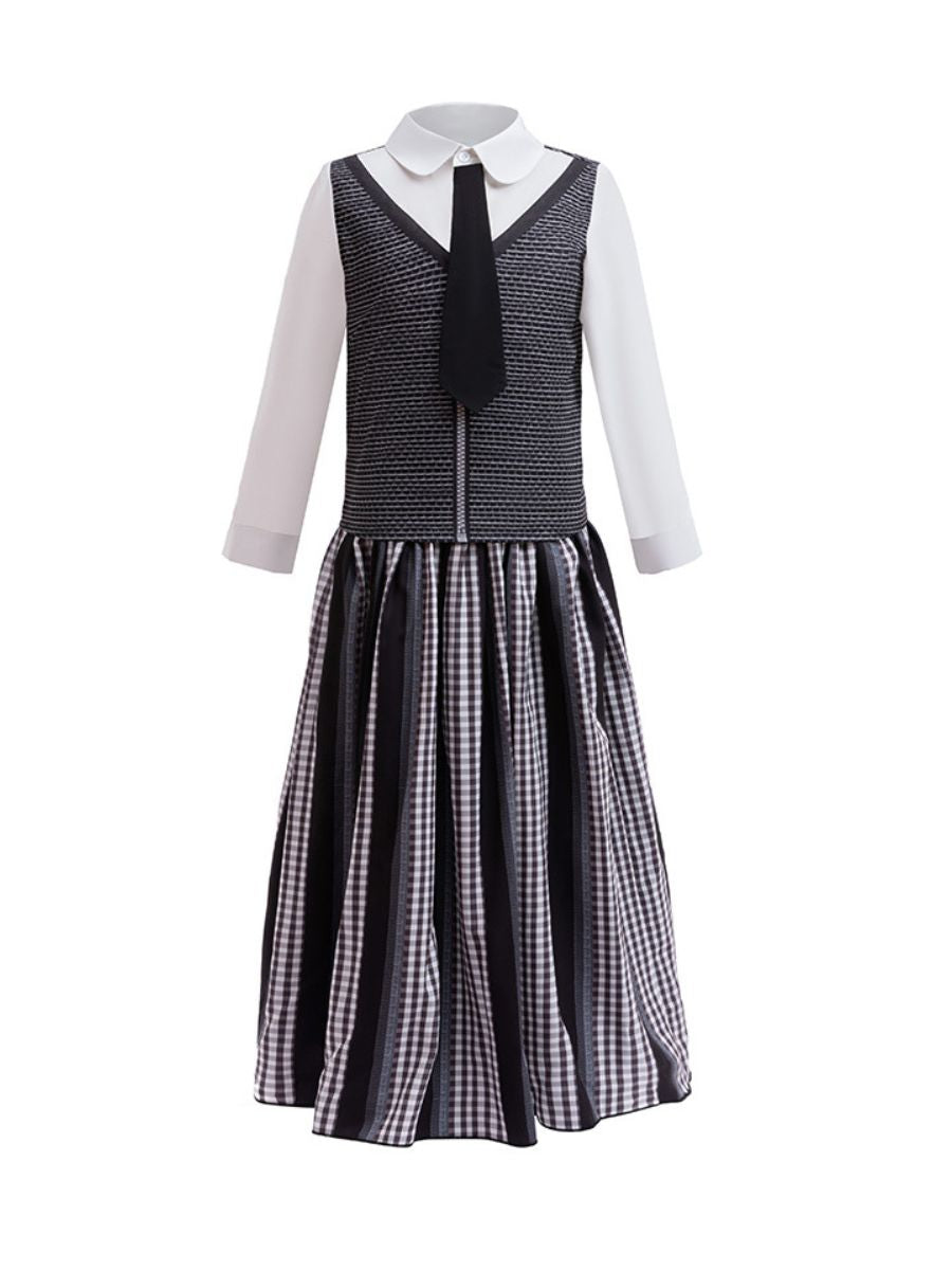 Kids Gothic Striped School Uniform