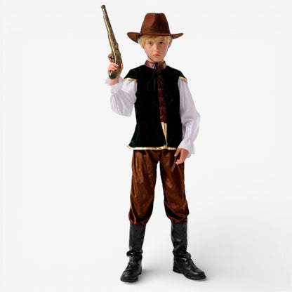 Pirate Costume for Kids – Deluxe Jack Sparrow Outfit with Hat, Belt, and Detailed Jacket