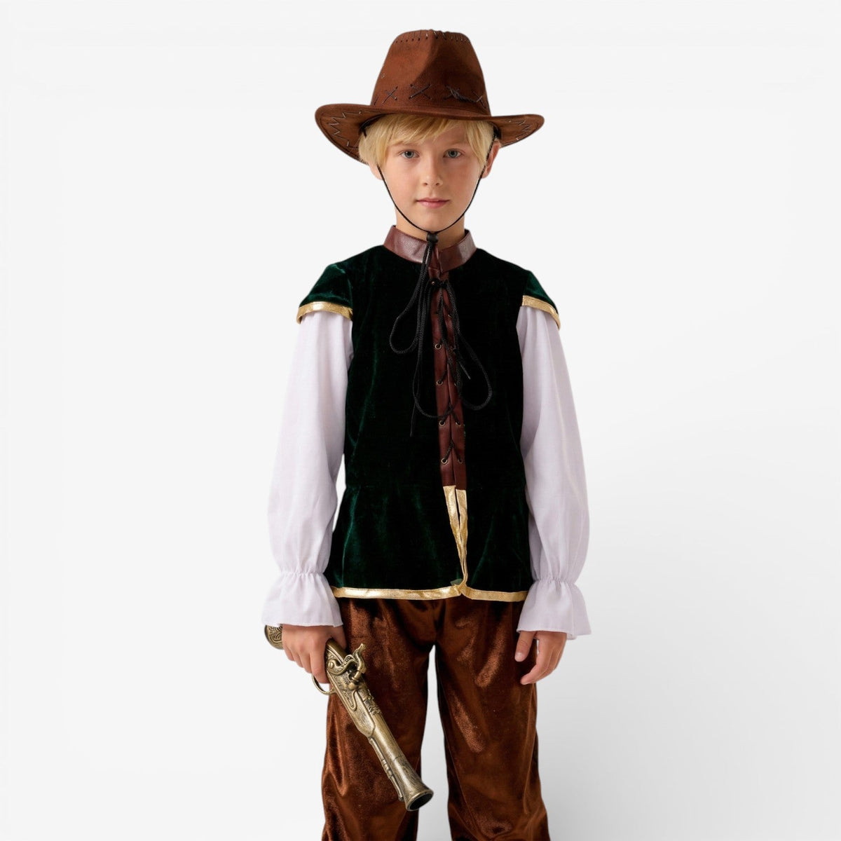 Pirate Costume for Kids – Deluxe Jack Sparrow Outfit with Hat, Belt, and Detailed Jacket