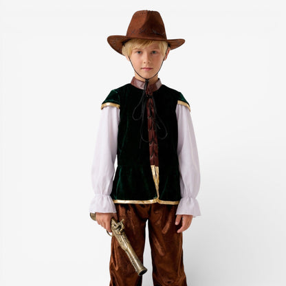 Pirate Costume for Kids – Deluxe Jack Sparrow Outfit with Hat, Belt, and Detailed Jacket