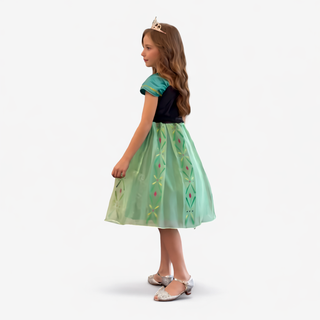 Magical Princess Dress for Girls – Includes Crown and Wand