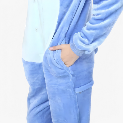 Blue Alien Onesie for Kids – Soft and Comfortable with Hood
