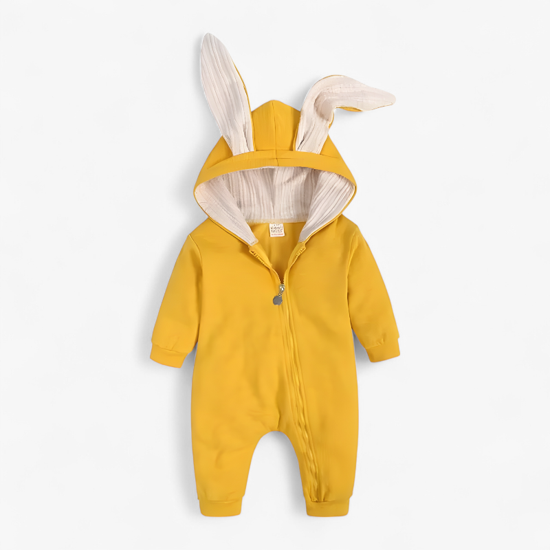 Bunny Onesie for Babies – Soft and Cute with Ears and Zipper