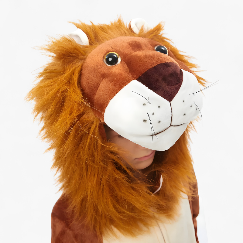 3D Lion Onesie Costume for Children – Soft and Cute Lion Design