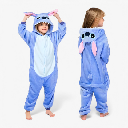 Blue Alien Onesie for Kids – Soft and Comfortable with Hood