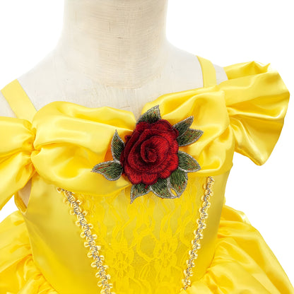 Enchanting Princess Dress for Children – With Tiara and Magical Wand