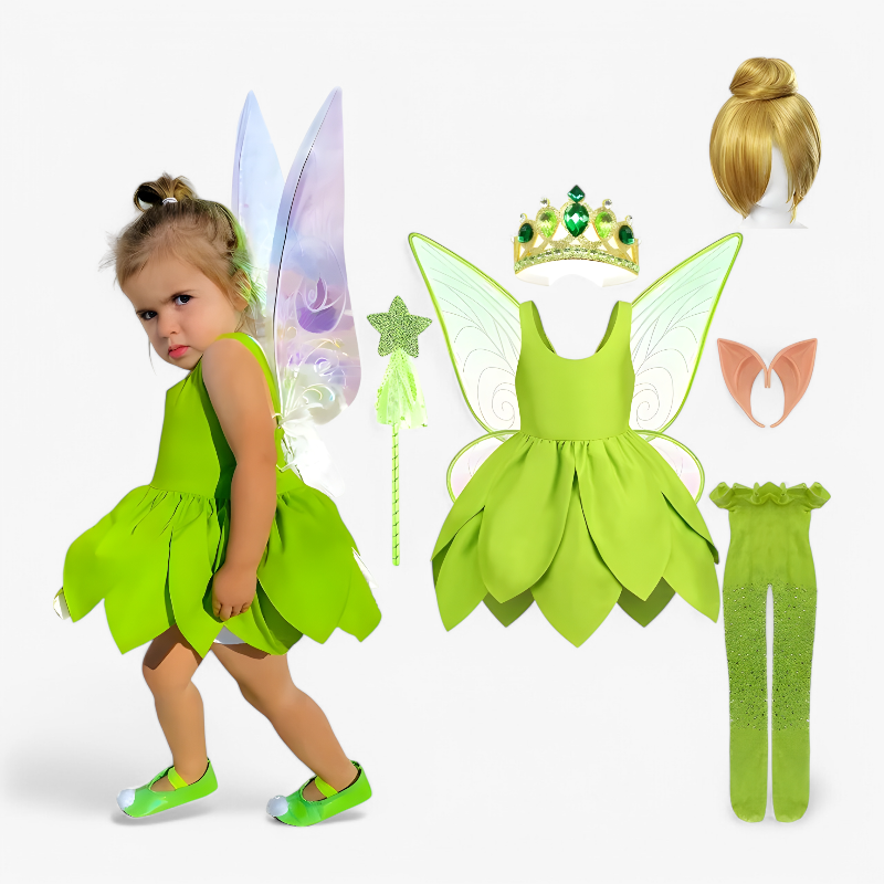 Enchanting Fairy Costume for Children – Complete with Wings and Magical Look