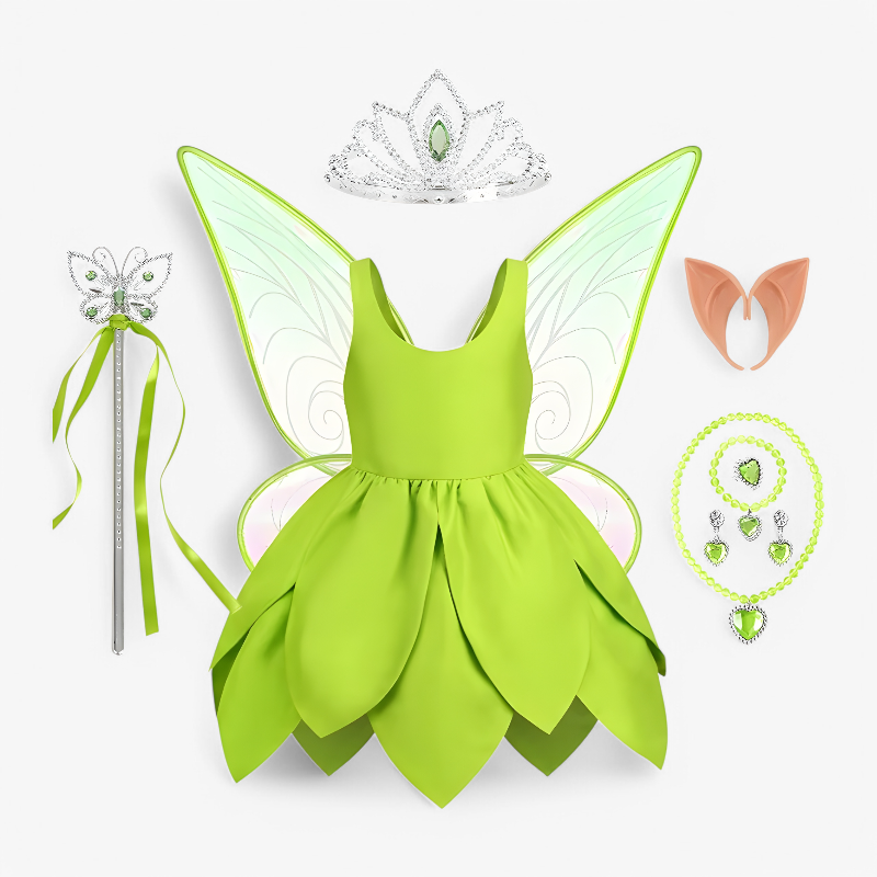 Enchanting Fairy Costume for Children – Complete with Wings and Magical Look