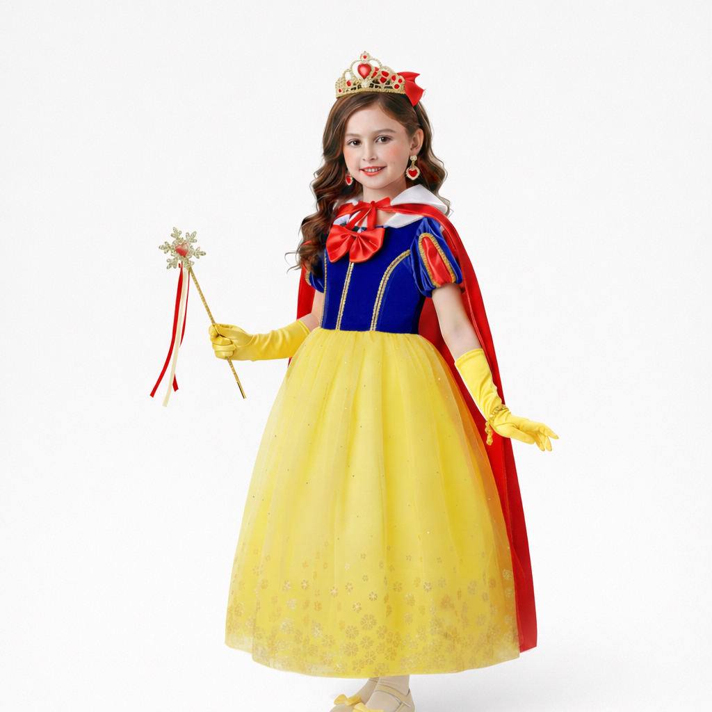 Fairytale Princess Outfit for Girls – Includes Crown and Accessories