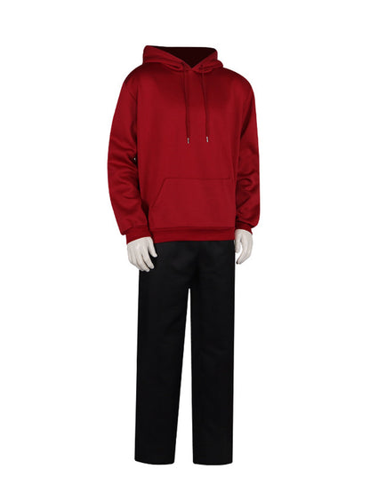 Game-Inspired Red Hoodie and Black Pants