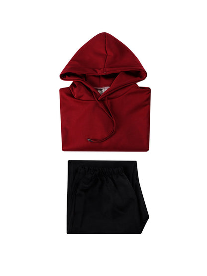 Game-Inspired Red Hoodie and Black Pants