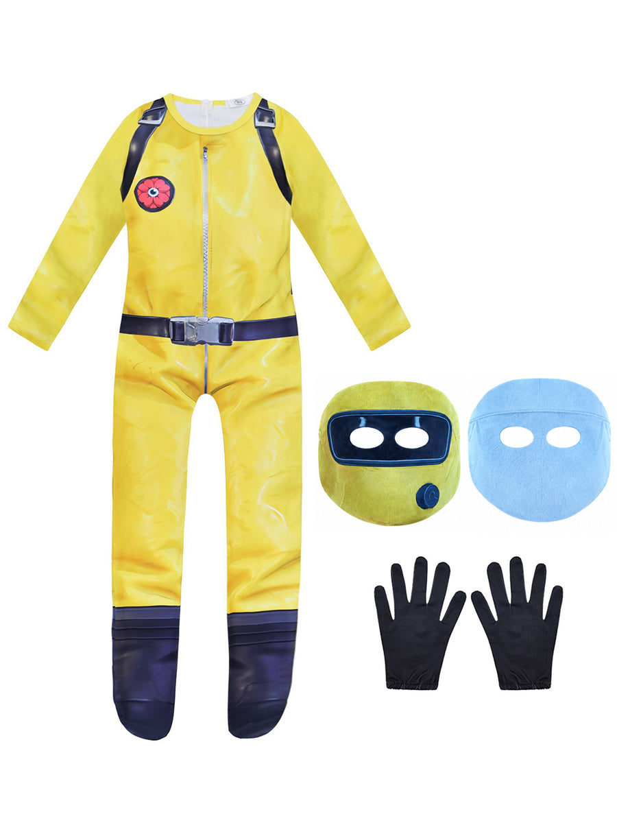 Yellow Hazard Suit and Mask Set