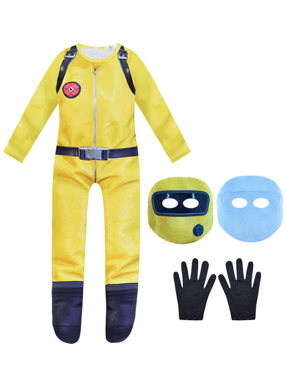Yellow Hazard Suit and Mask Set
